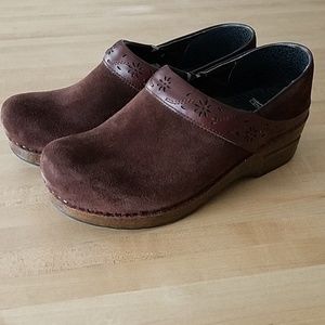 Dansko suede and leather clogs